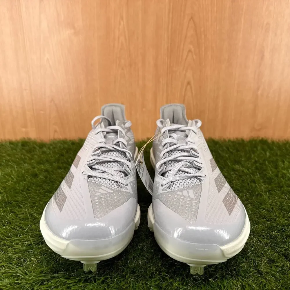 adidas Adizero Electric 2.0 Grey Silver Metallic Baseball Cleats JI1478 Size 9.5